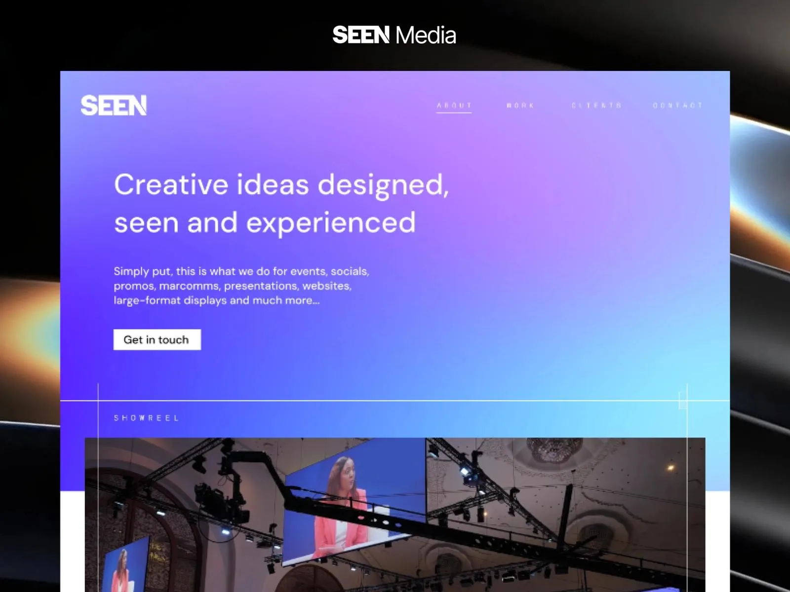 Framer Website Development for Seen Media UK