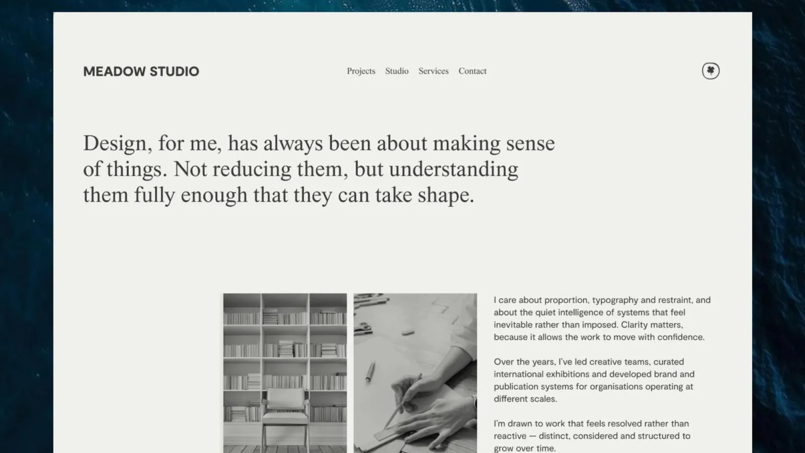 Meadow Studio Framer Website Development