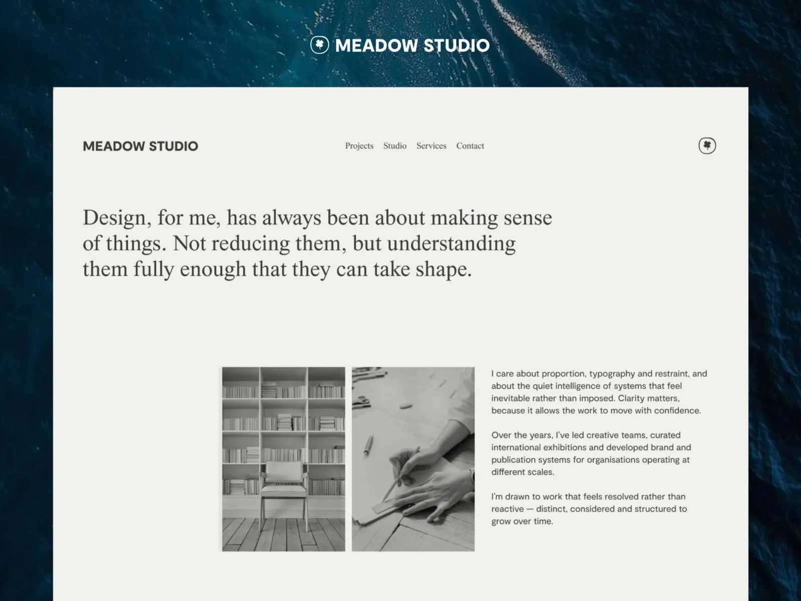Meadow Studio Framer Website Development